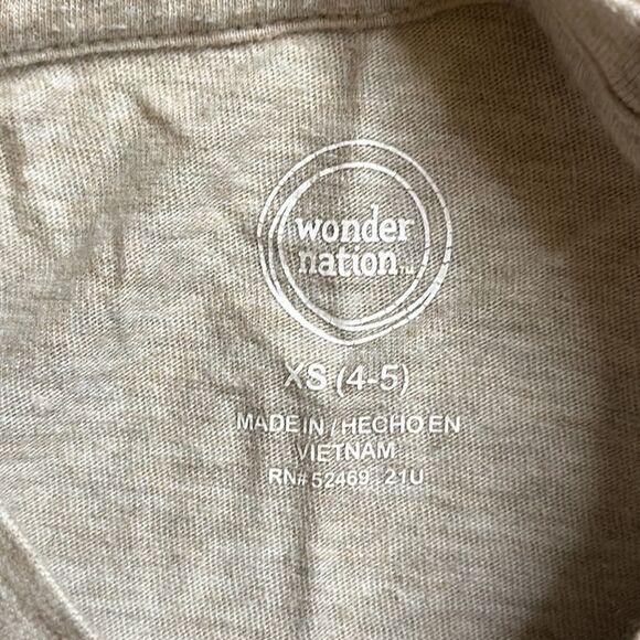 Wonder Nation shirt long sleeve size 4 to 5 cream tan Sequins Moon pink cotton - Picture 4 of 5
